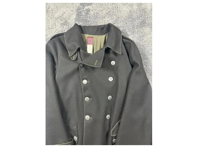 Abrigo de Lana Azul de los 90 de Jean Paul Gaultier. 