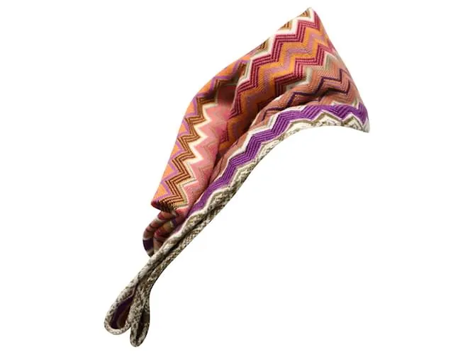 Bufanda con estampado de zigzag Missoni en lana multicolor 