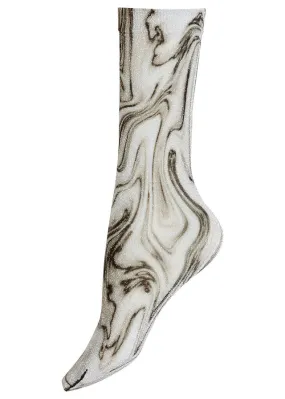 Calcetines Negro-blanco-gris marmolado