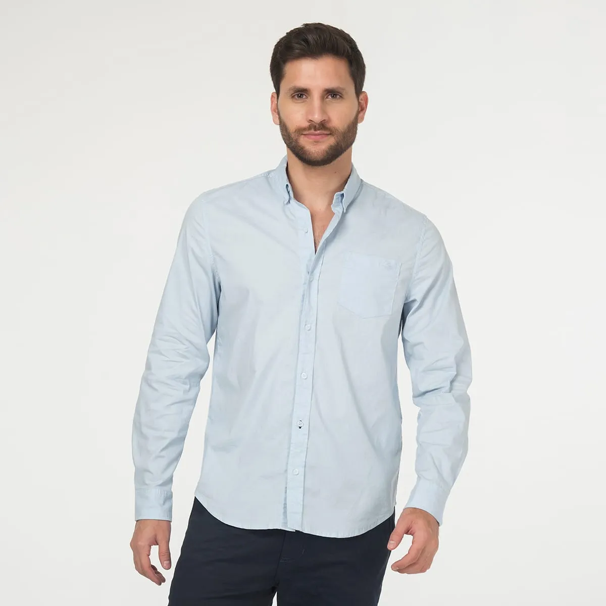 Camisa Manga Larga Unicolor Aron