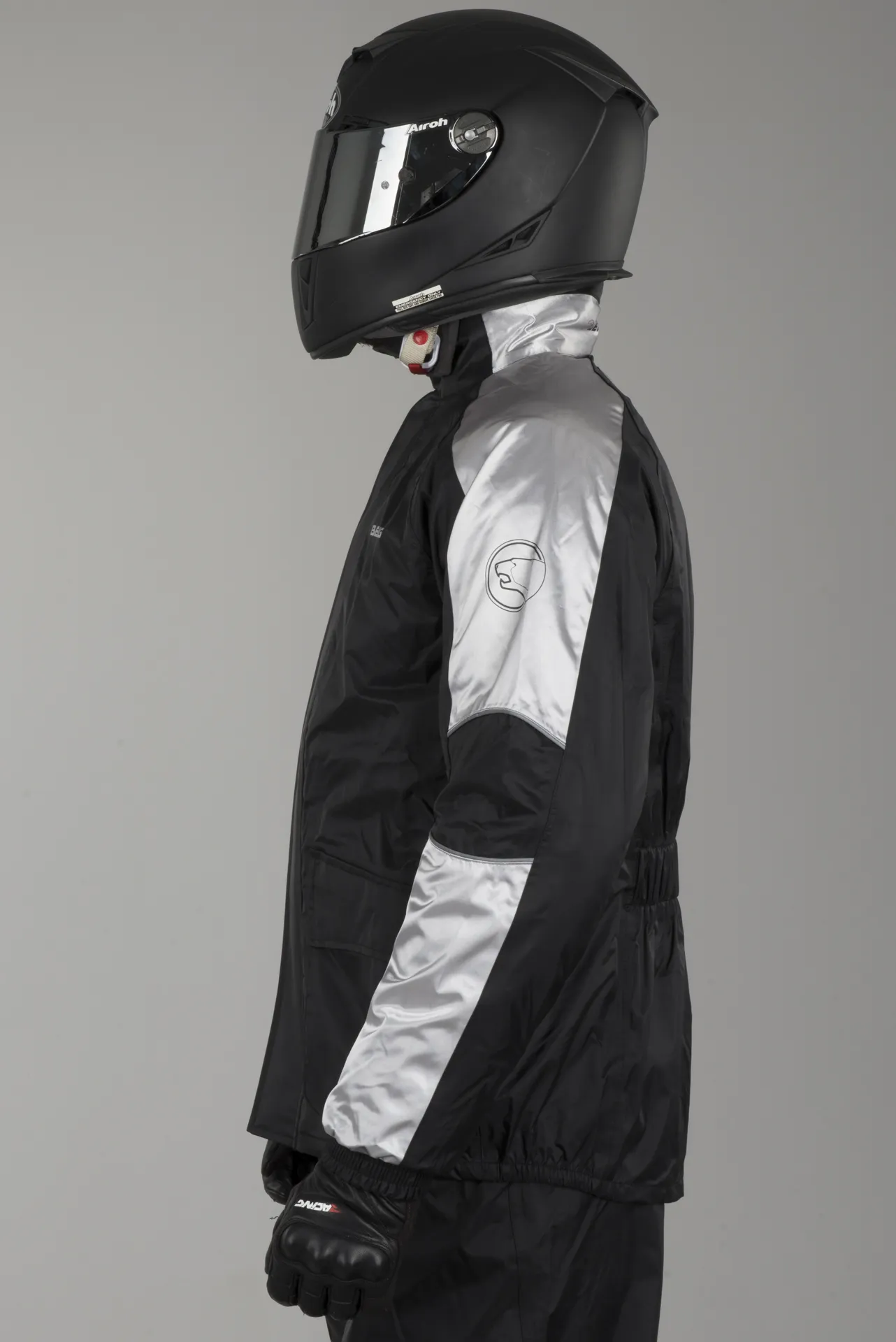 Chaqueta de lluvia Bering Maniwata Negro-Plateado