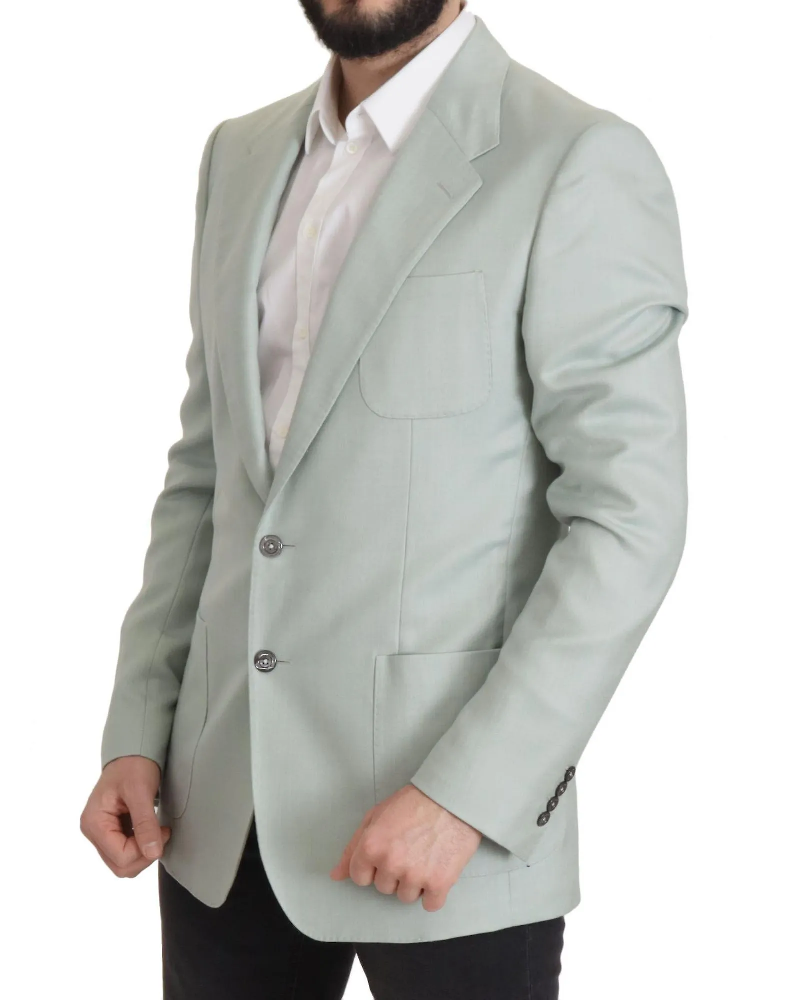 Dolce & Gabbana Mint  Single Breasted Cashmere Blazer Jacket