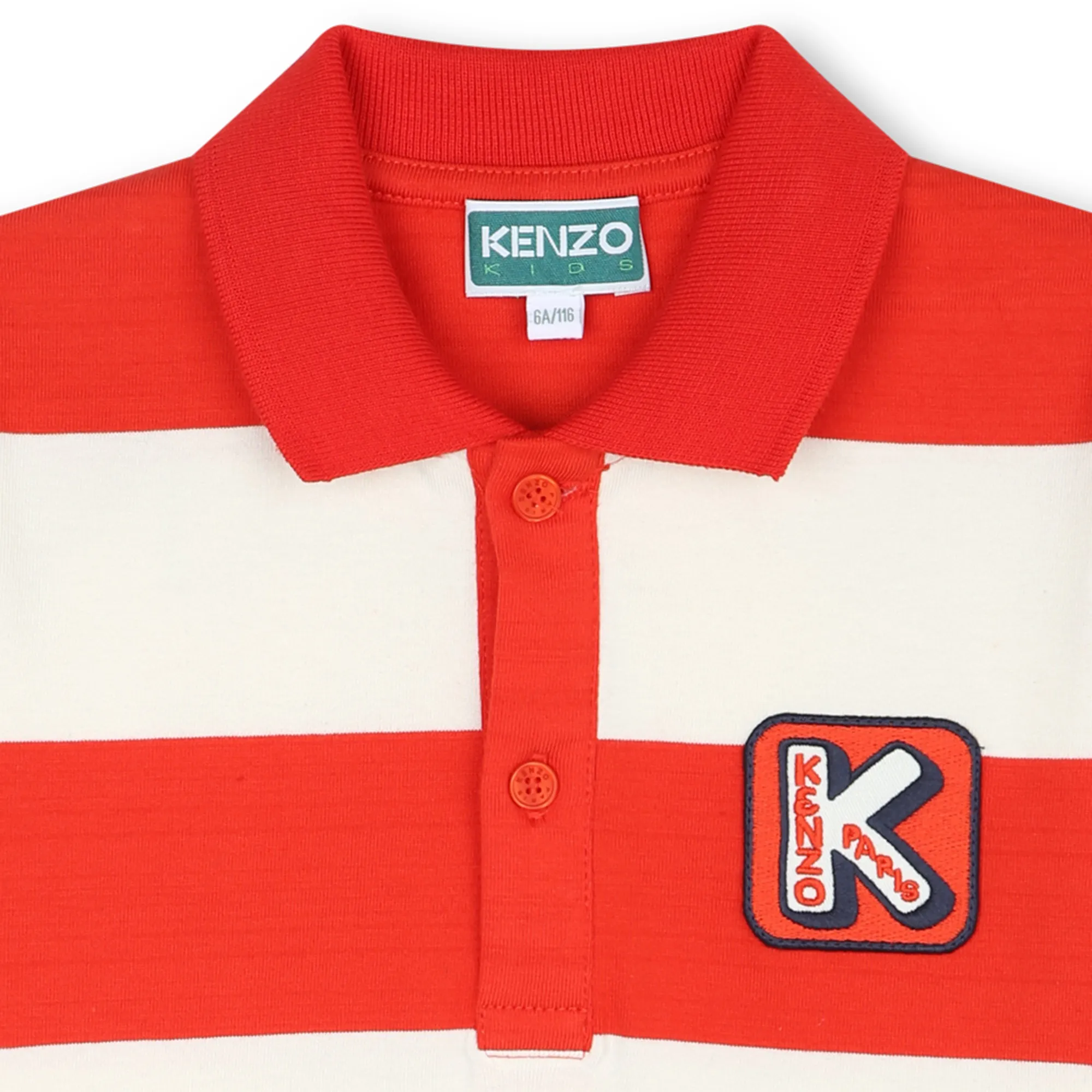 KENZO KIDS Polo de rayas estampado