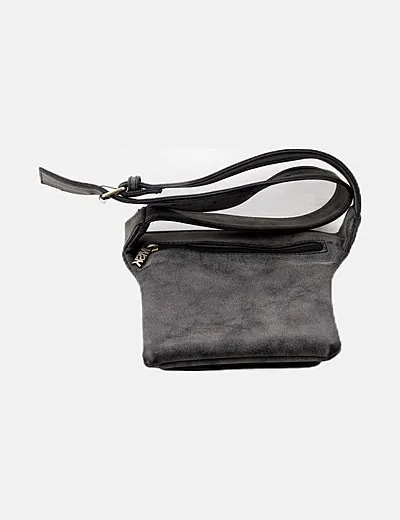 Misako Riñonera gris efecto piel