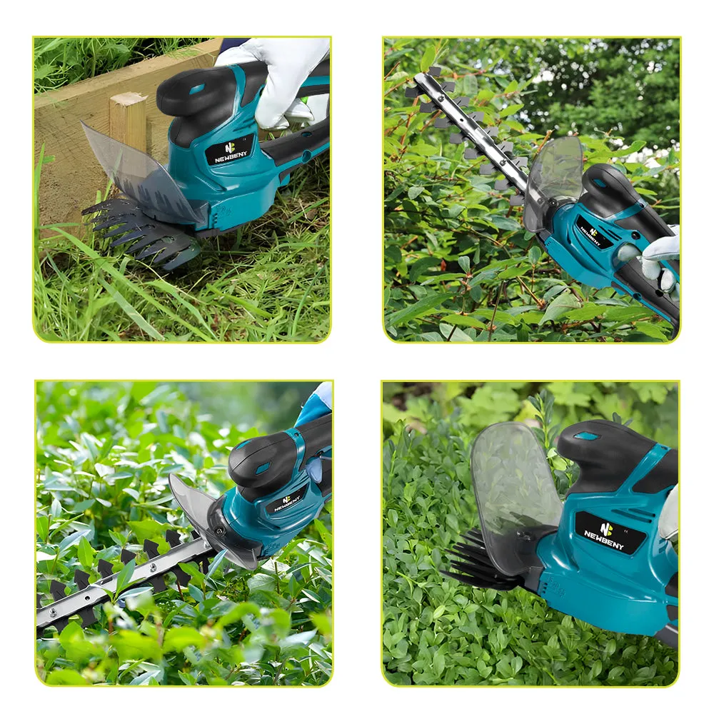 NewBeny 8000RPM Cordless Hedge Trimmer 2 IN 1 For Makita 18V Battery