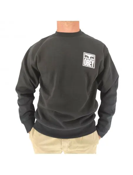 OBEY Sudadera Obey Eyes Icon Crew Hombre Black