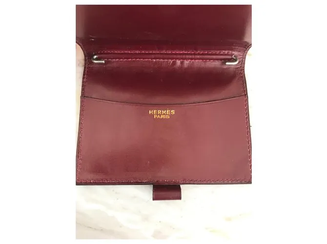 Organizador de cuero Hermès con mineros. Burdeos 