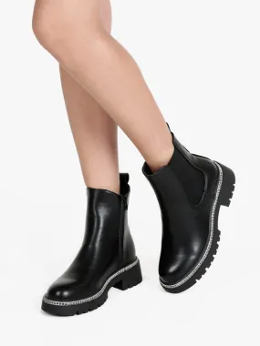 Sissi Miss Botines de mujer con pedrería y cremallera.