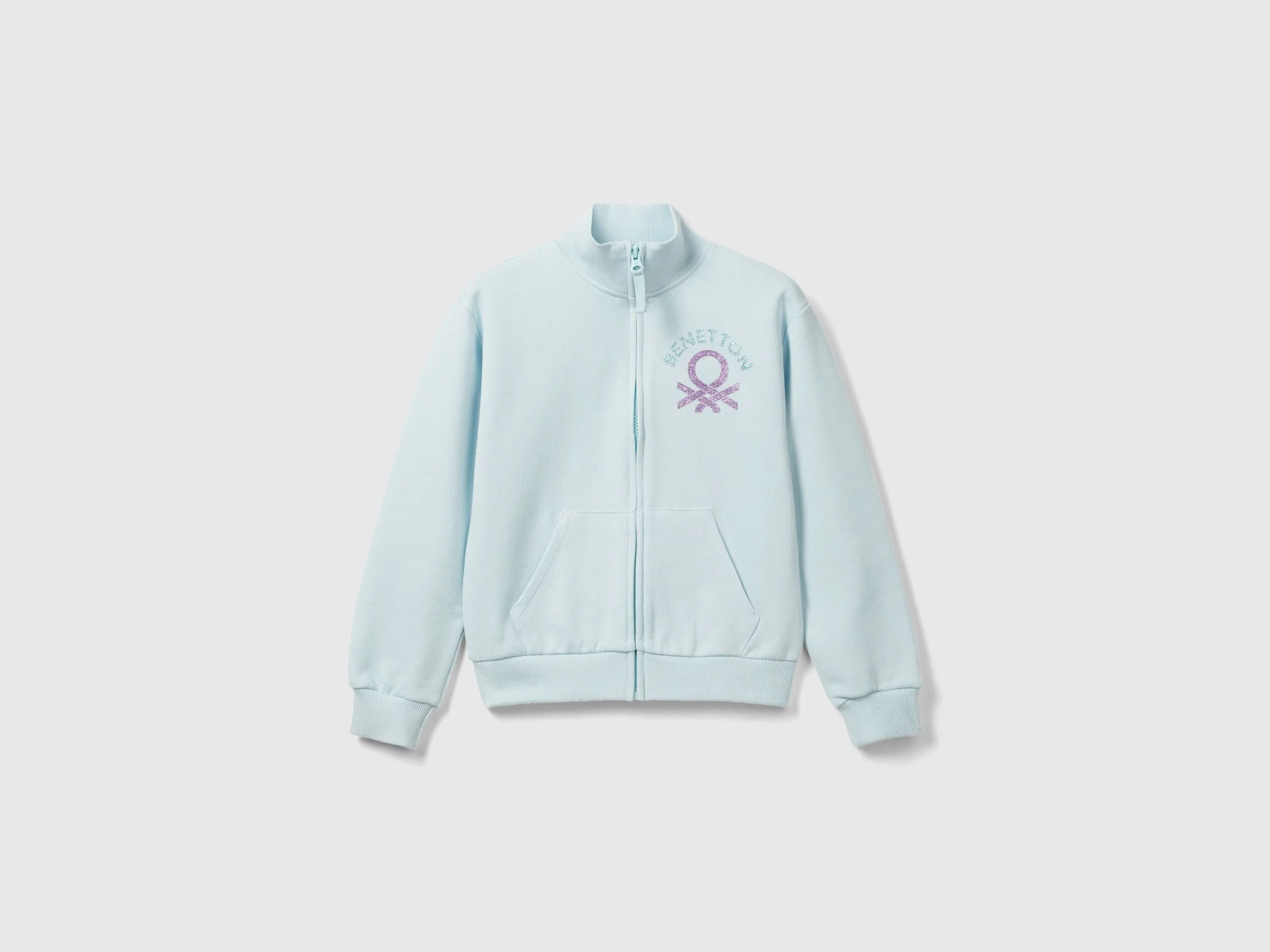 Sudadera con cremallera y cuello