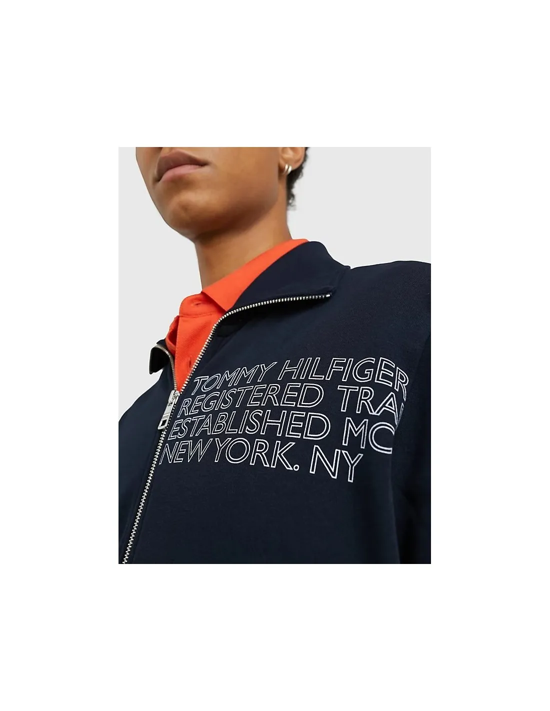 Sudadera con cremallera y logo de Tommy Hilfiger