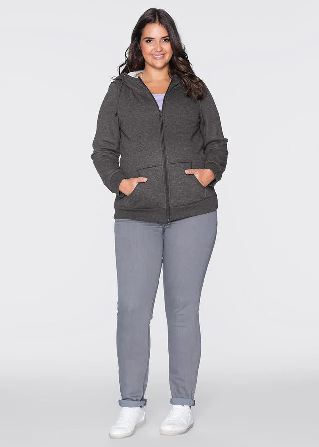 Sudadera premamá/de porteo con interior esponjoso Antracita jaspeado