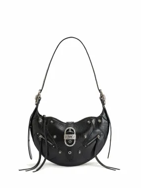 Tessa Crushed metallic black