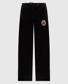 Versace Black sweatpants with Medusa logo print